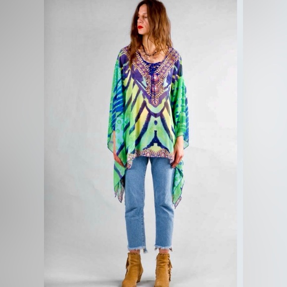 Janice  Multicolor Kaftan NWOT - Picture 1 of 4